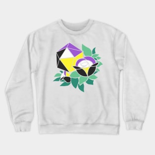 Pretty Poly Rose Nonbinary Pride Crewneck Sweatshirt